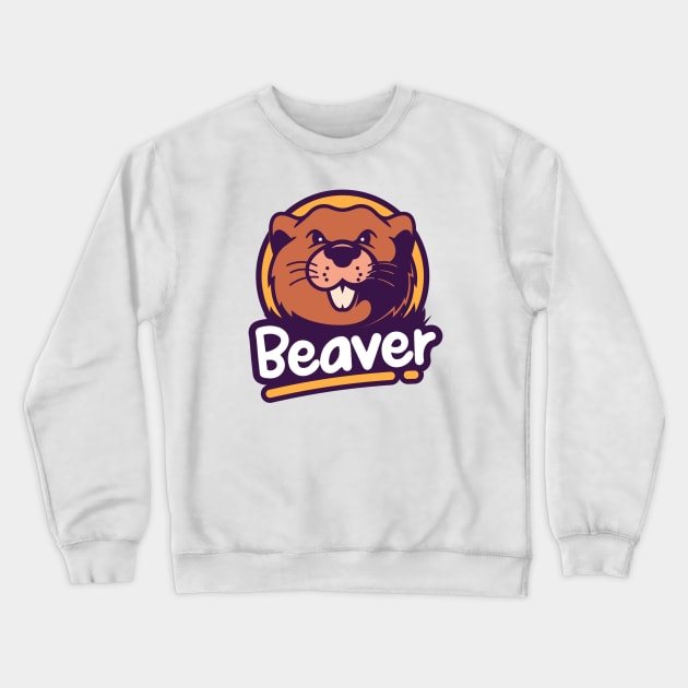 Beaver Crewneck Sweatshirt by haallArt